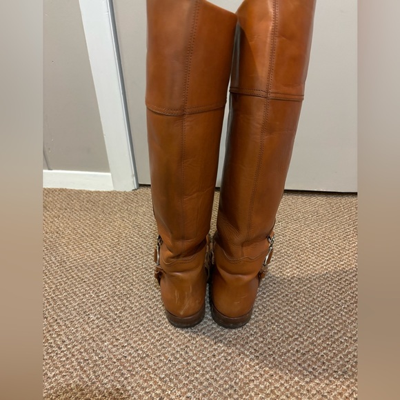 Ralph Lauren Purple Label women’s leather boots with silver buckles Sz 9B - Picture 5 of 9